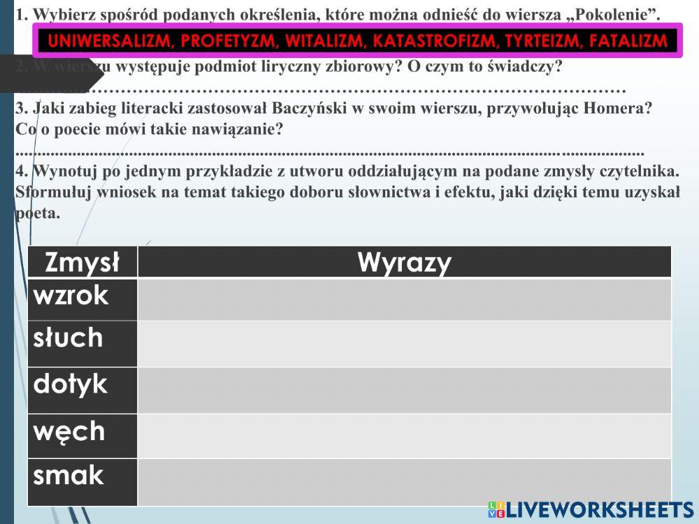 Krzysztof Kamil Baczyński -Pokolenie-