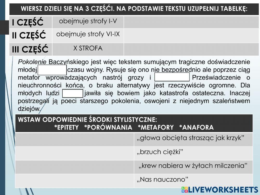 Krzysztof Kamil Baczyński -Pokolenie-