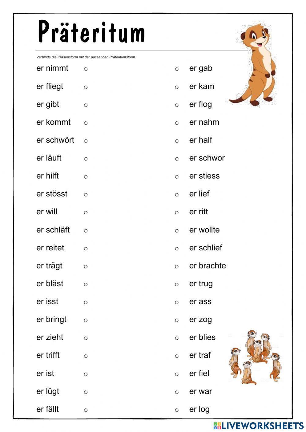 Präsens und Präteritum