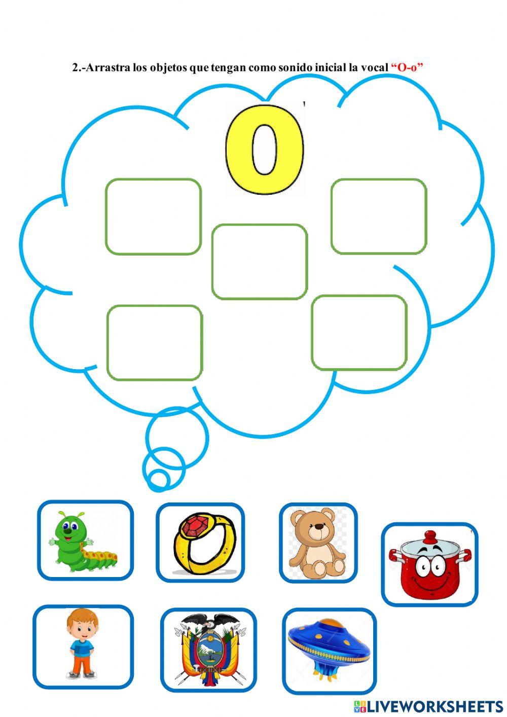 Identificar la vocal O mediante pigtogramas