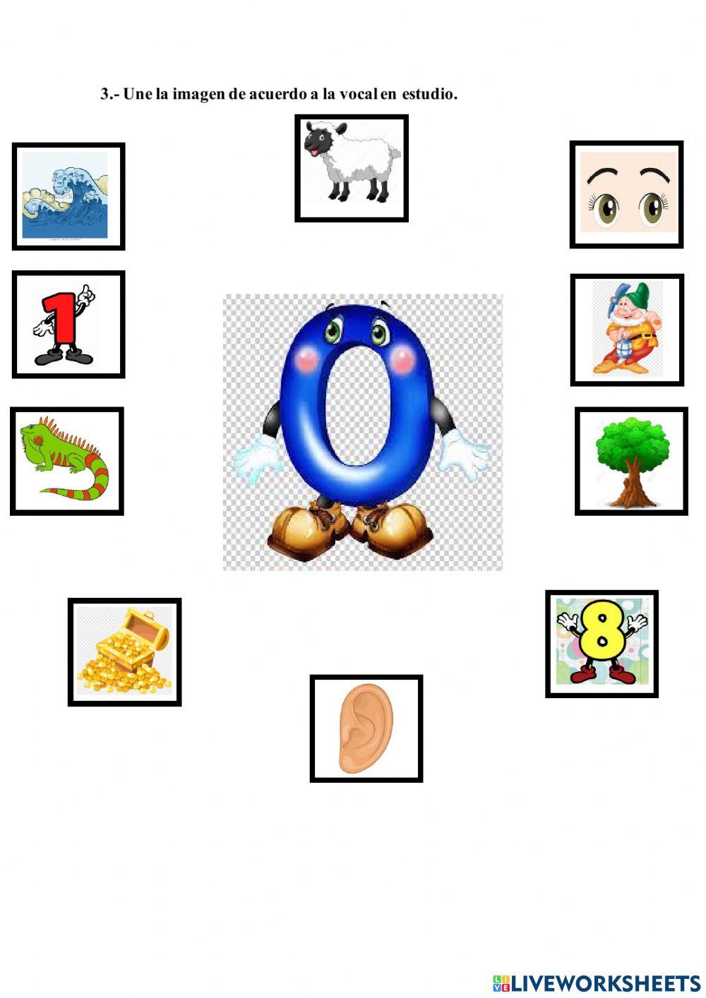 Identificar la vocal O mediante pigtogramas