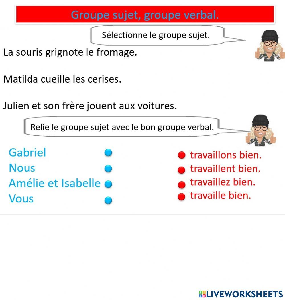 Grammaire teacher geraldine groupe sujet s7