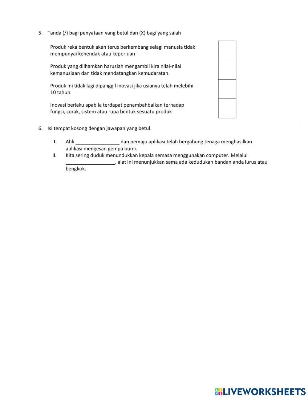 Kuiz Pengenalan RBT 6