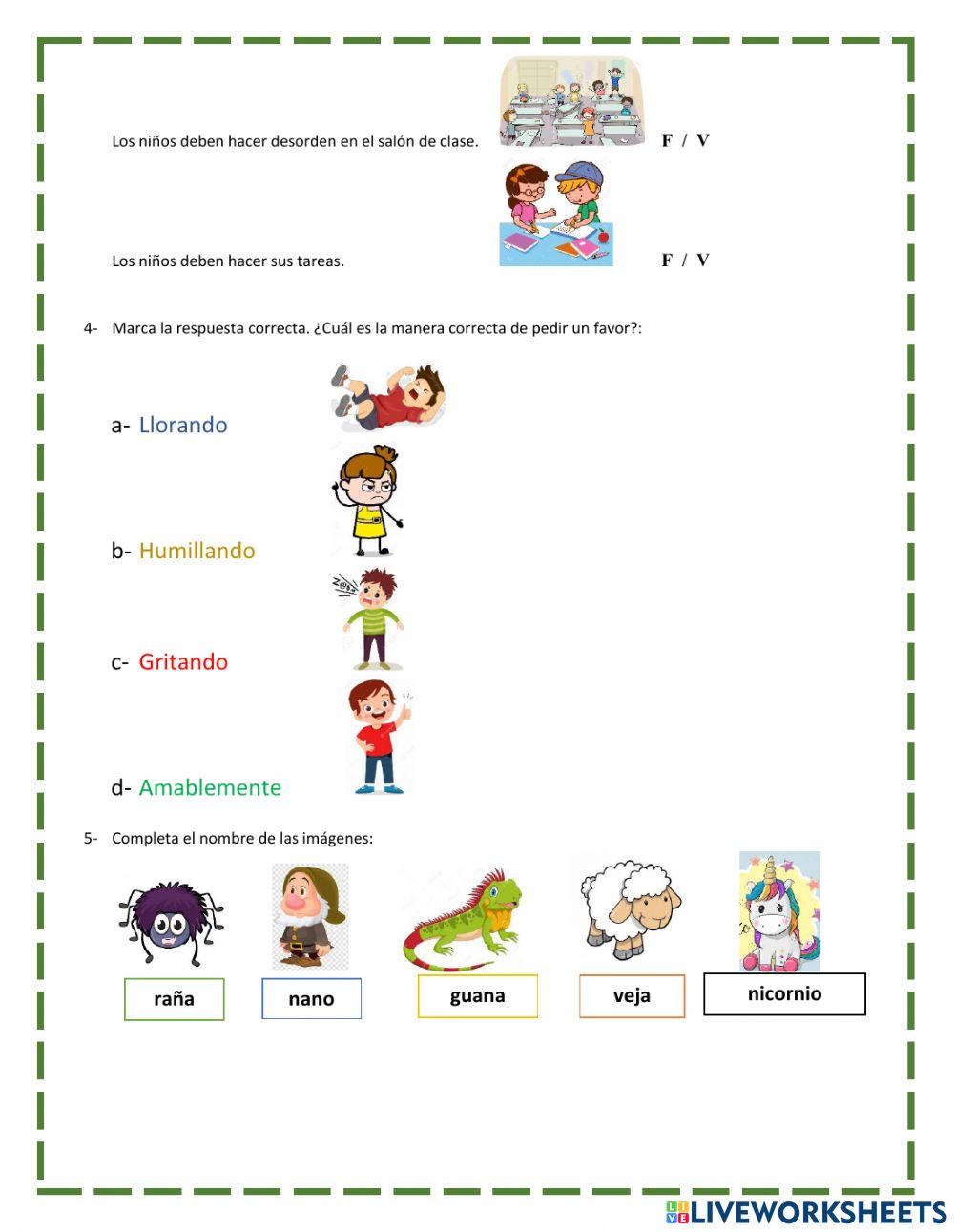 Vocales y Comportamientos