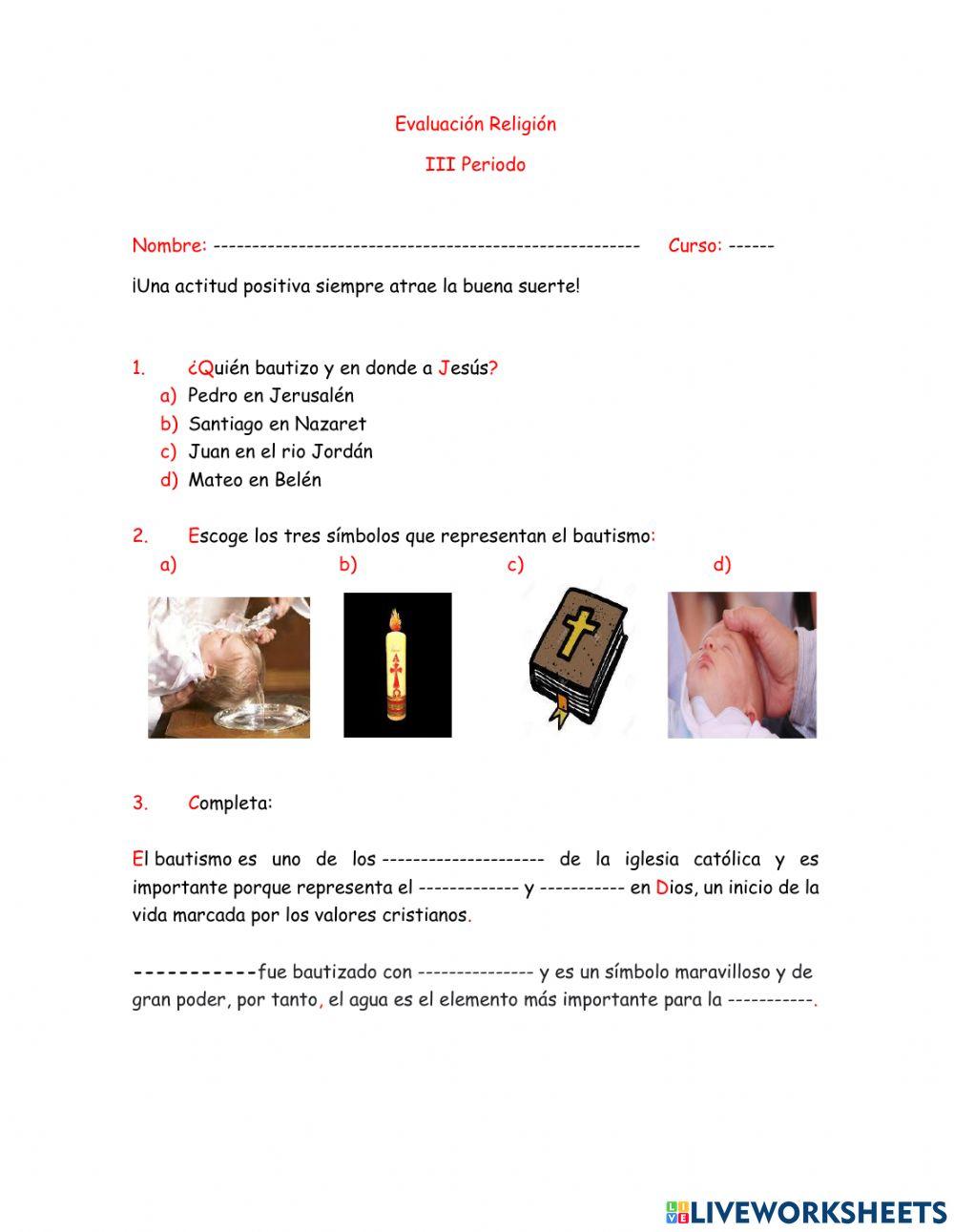 El bautismo de Jesús