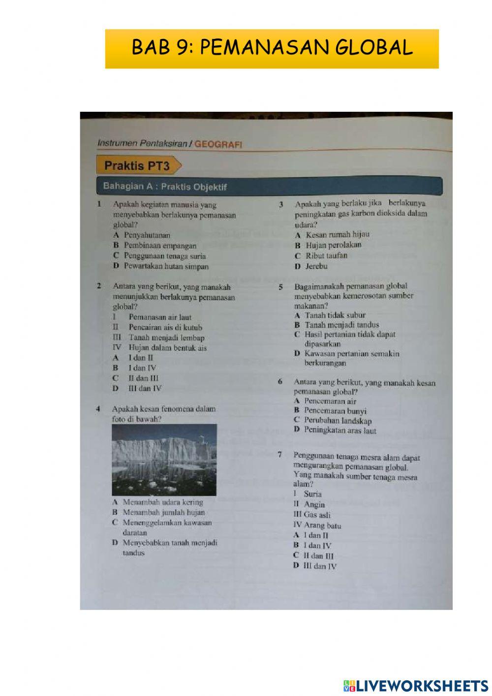 Bab 9: pemanasan global & bab 10: teknologi hijau