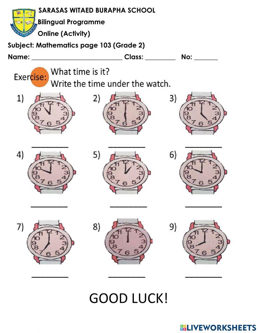How to tell the time