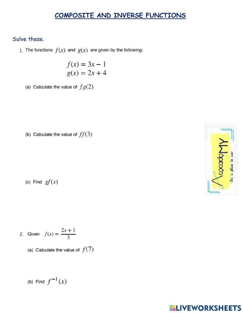 1587602 composite and inverse functions worksheet a