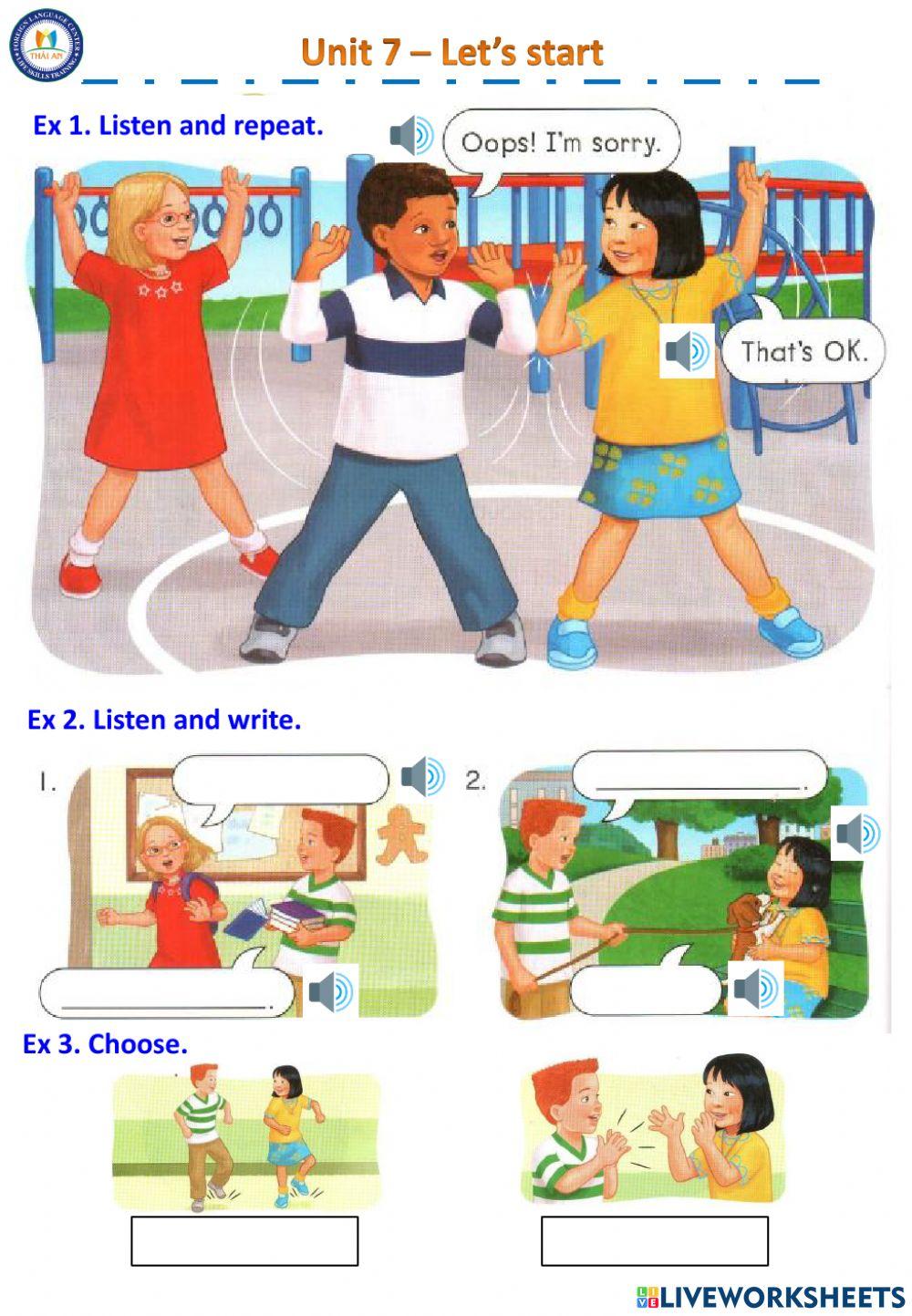 Unit 7 - Let's start