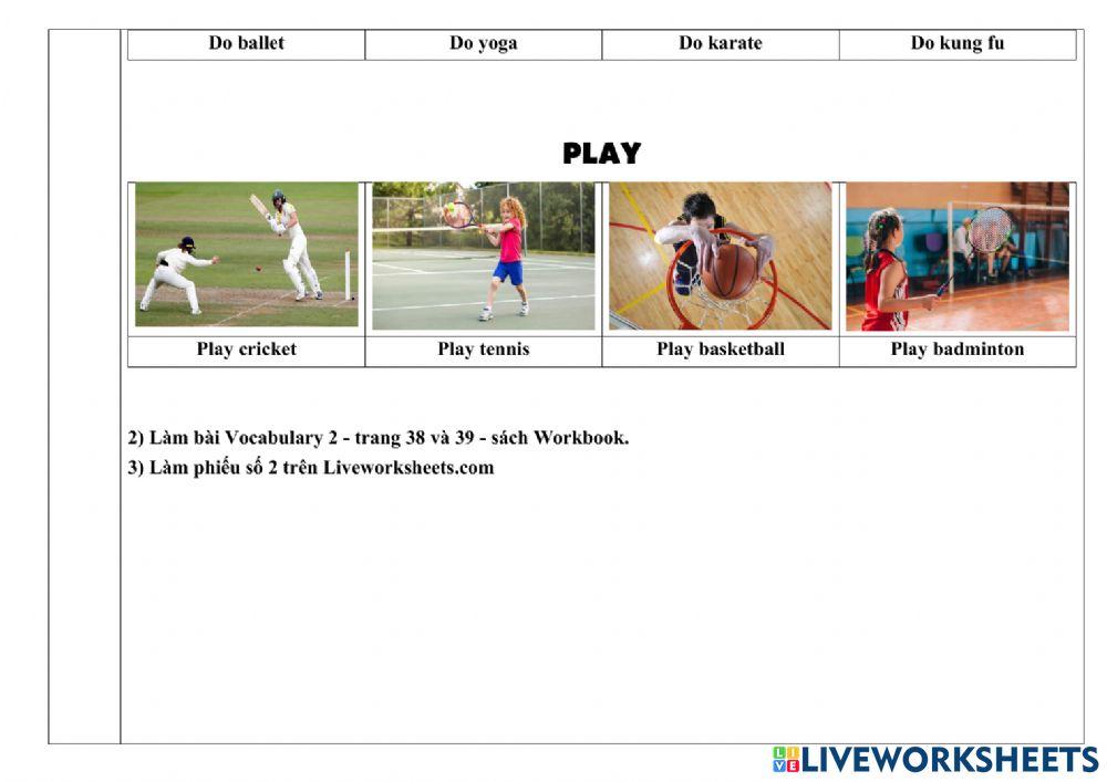 Phiếu giào bài môn Tiếng Anh tuần 14