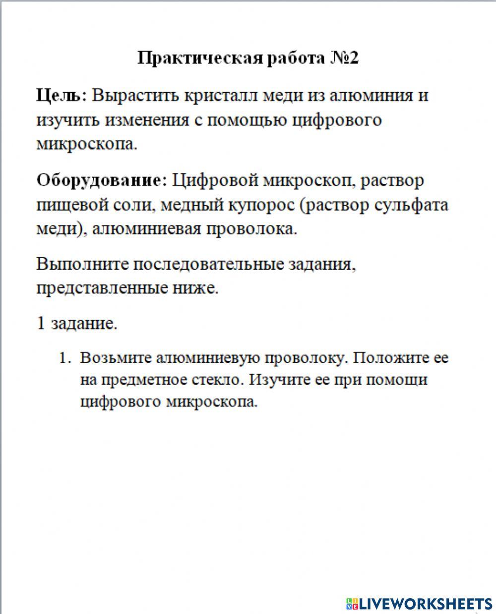 Практическая работа