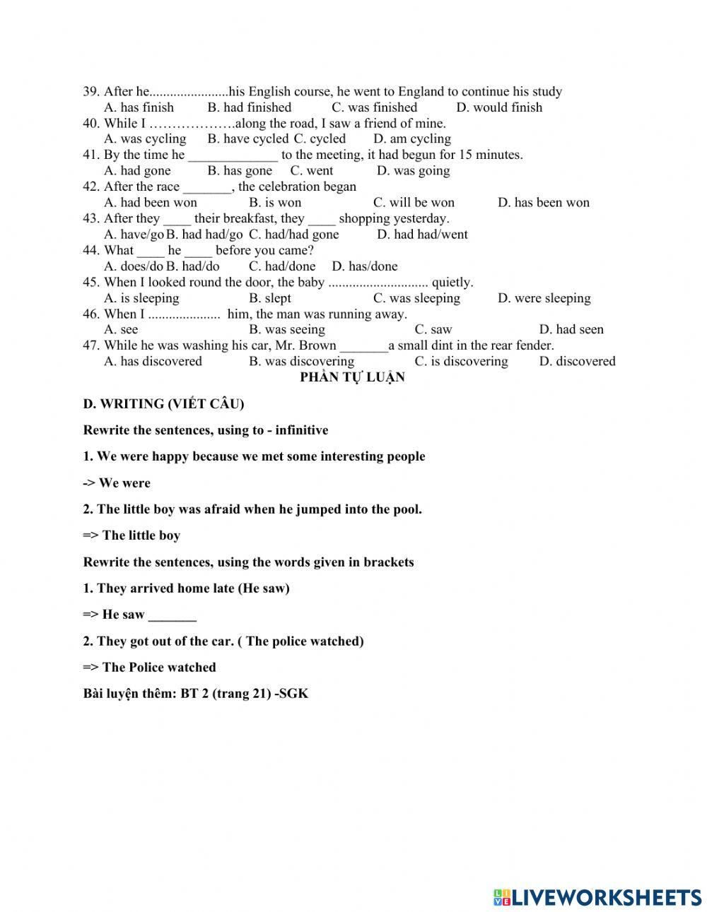 Review mid term test