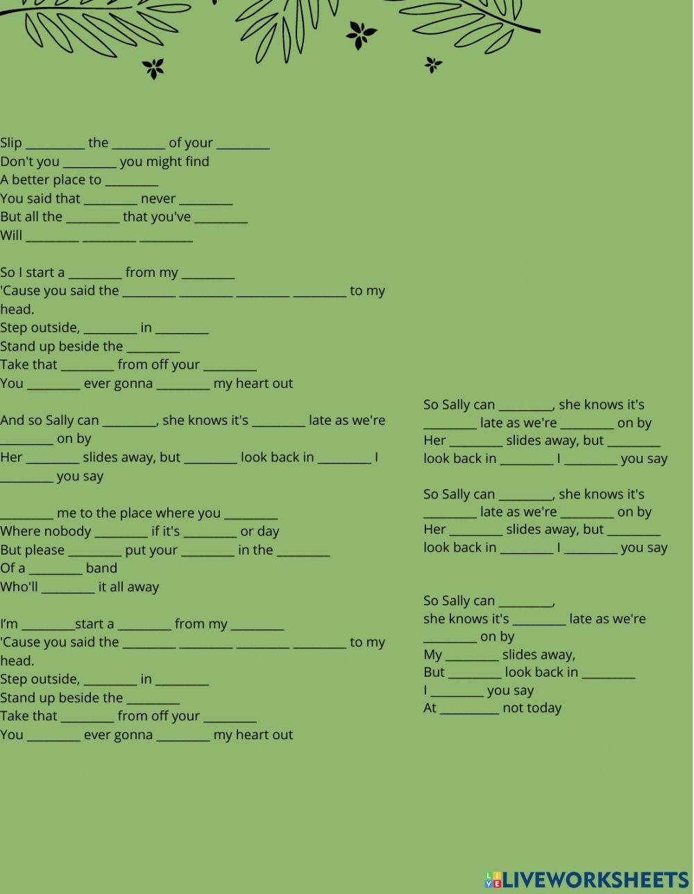 Don't look back in anger listening