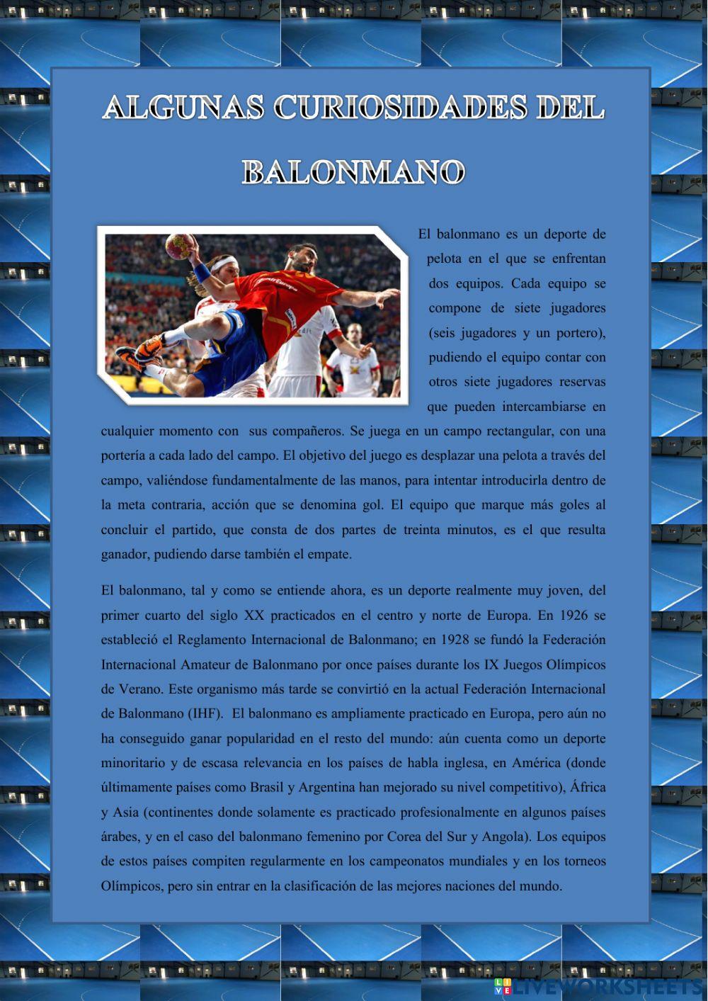 Para saber más...el balonamno