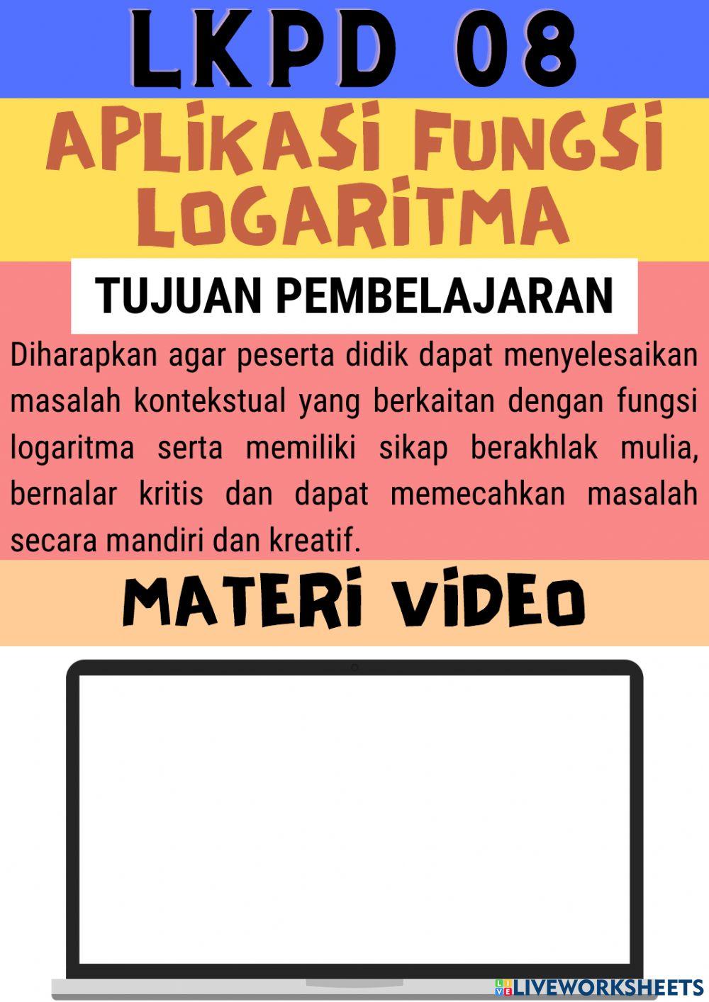 Aplikasi Fungsi Logaritma