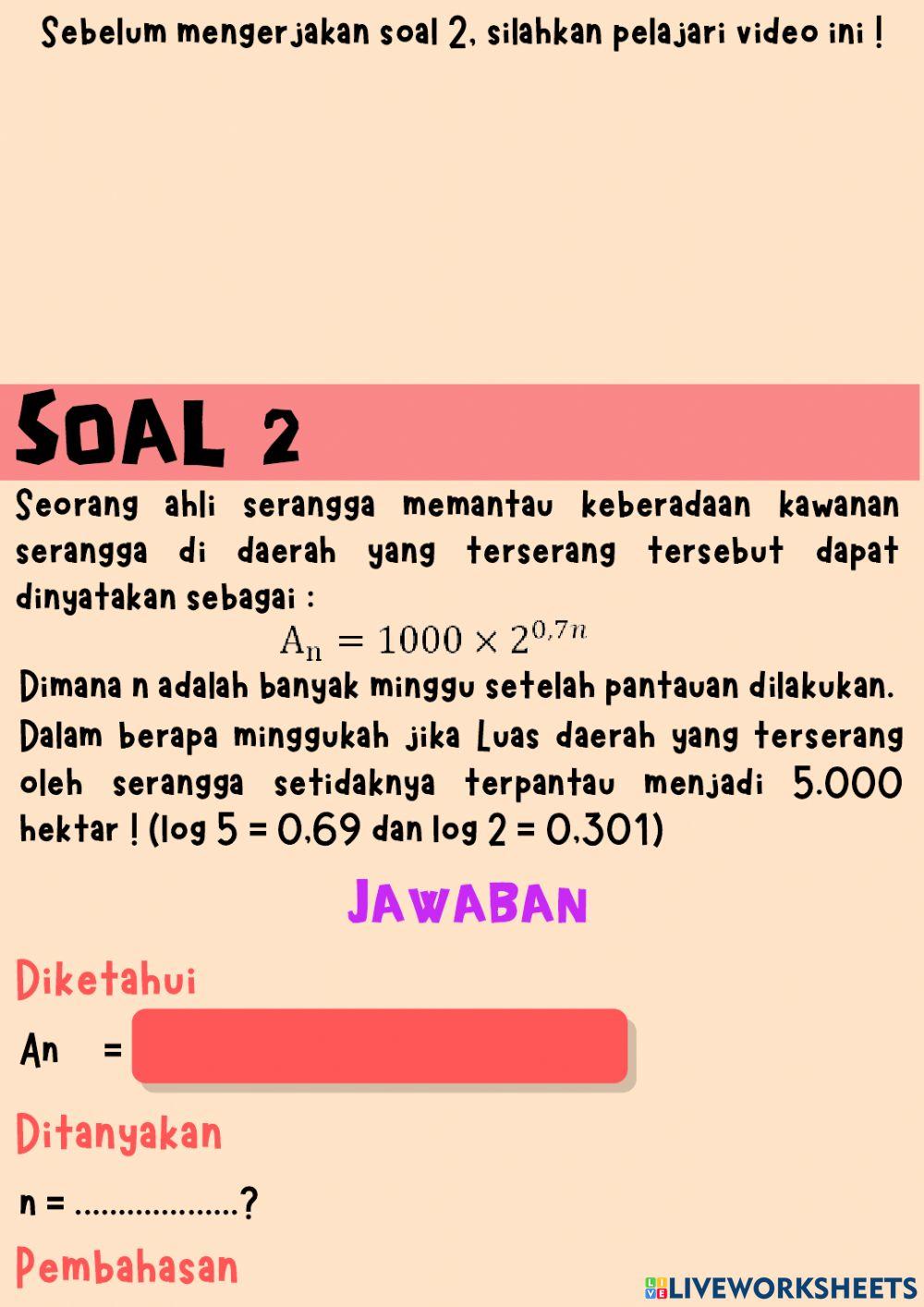 Aplikasi Fungsi Logaritma