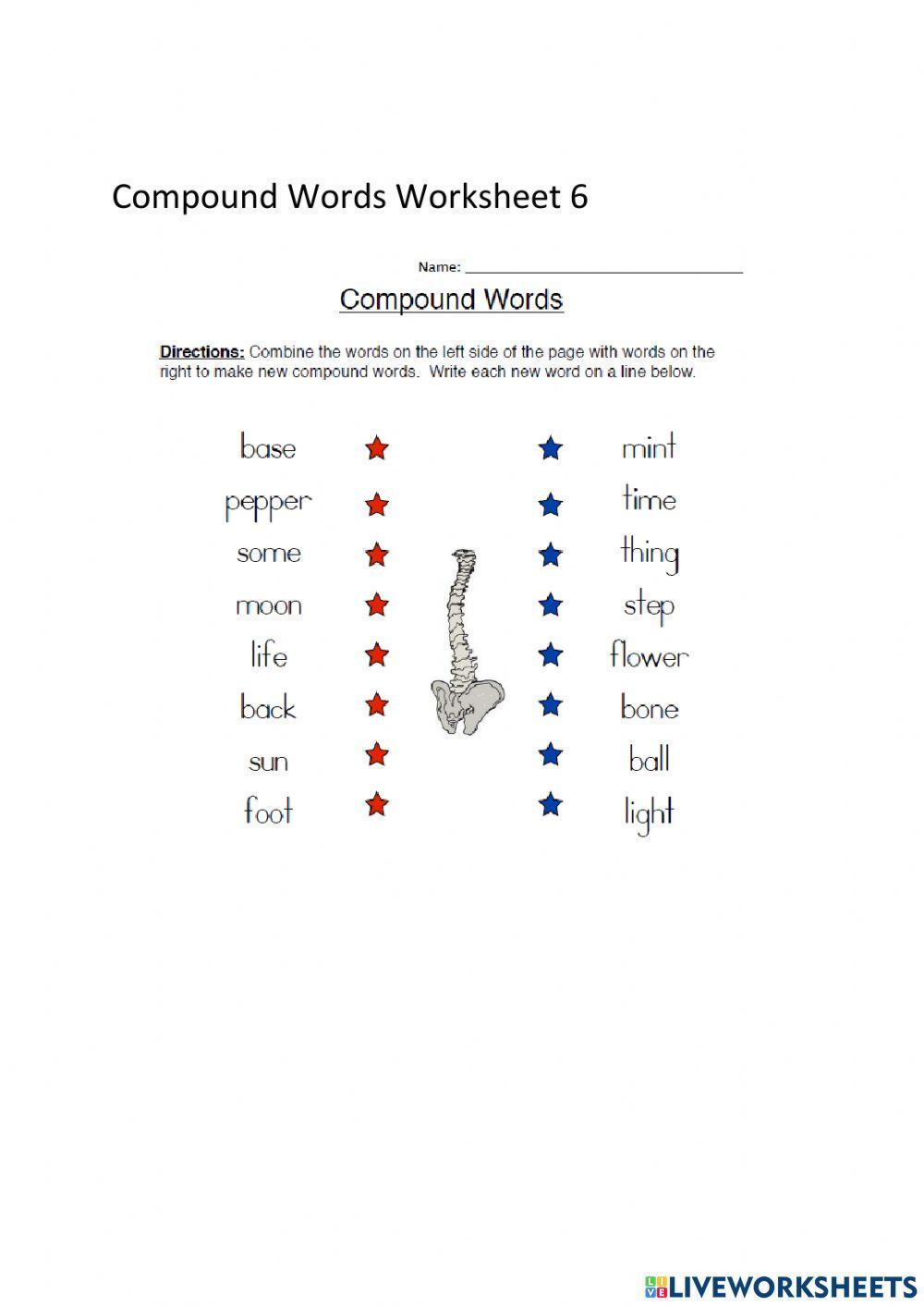 Compound Words Worksheet 6