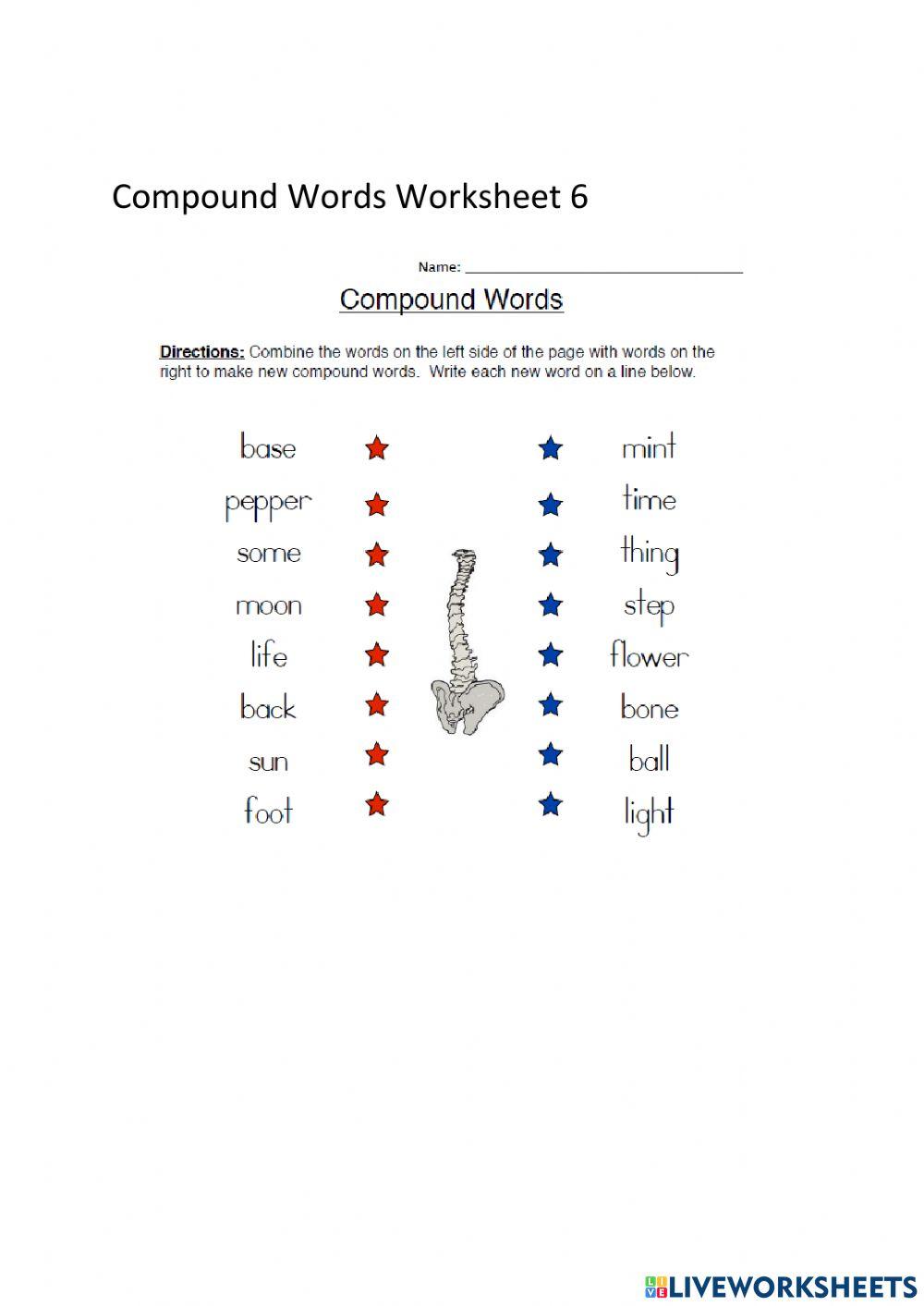 Compound Words Worksheet 6