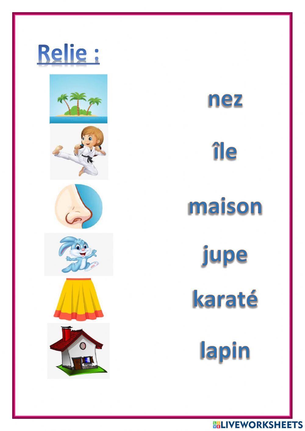Quiz l'alphabet vocabulaire