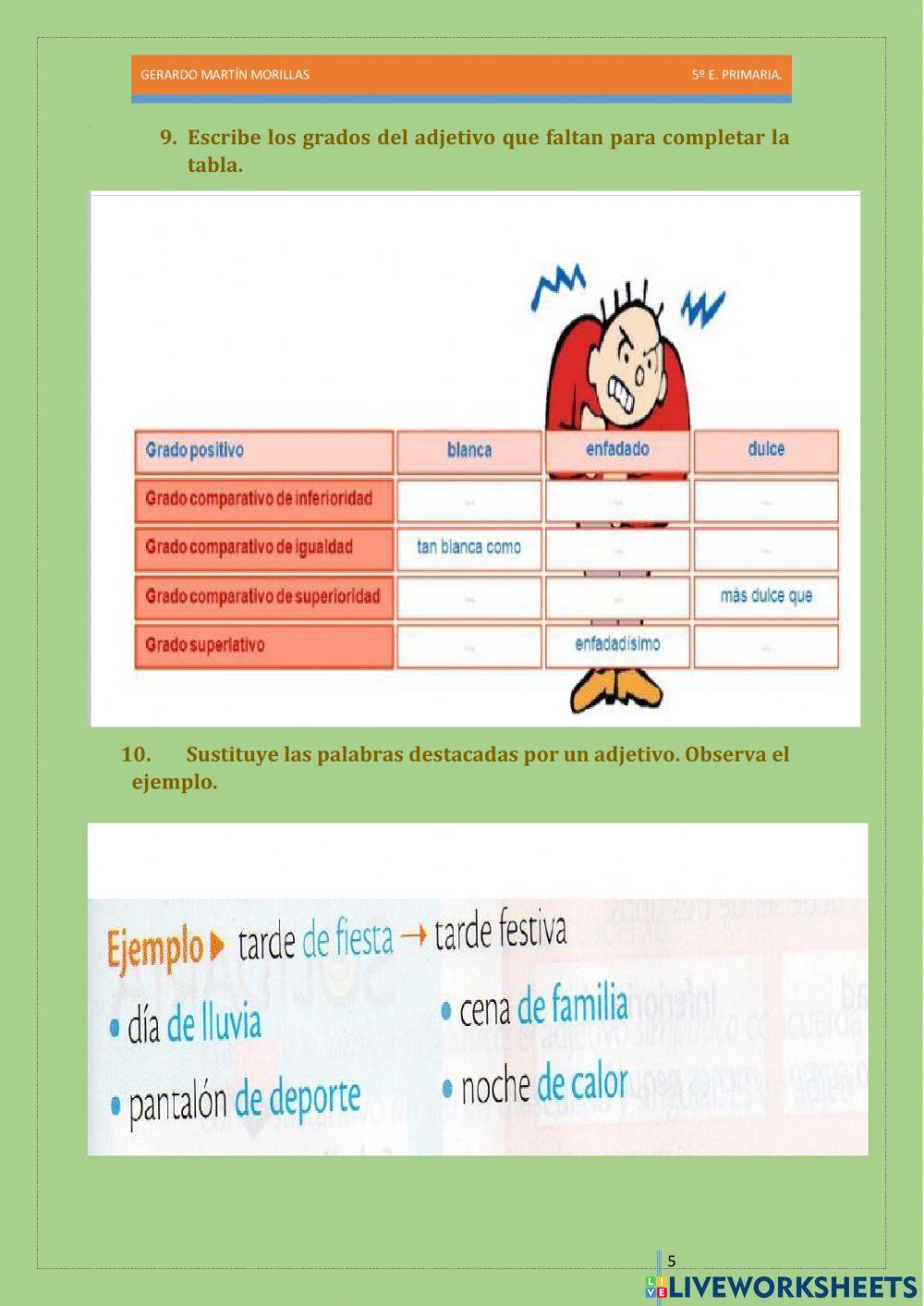 Taller de gramática. Ficha 3.