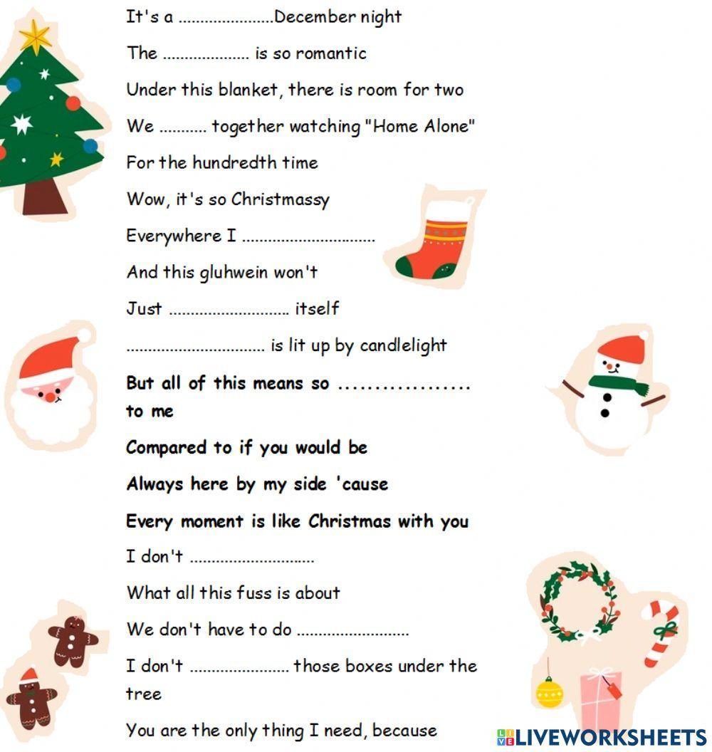 Every moment is like Christmas with you song