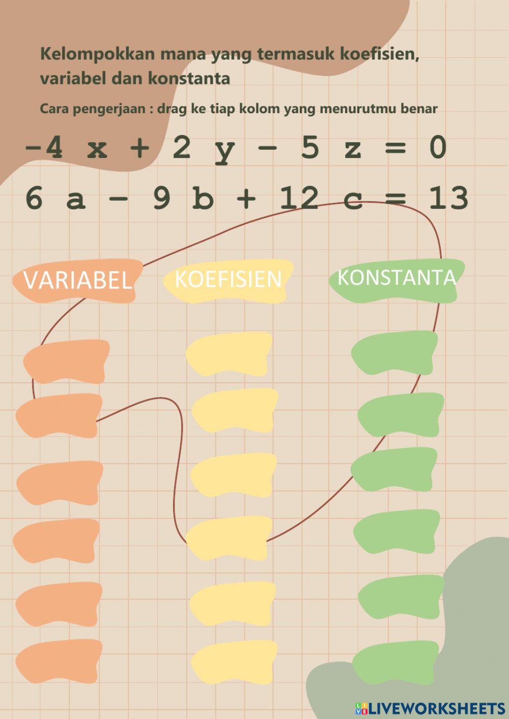 Sistem persamaan linier tiga variabel