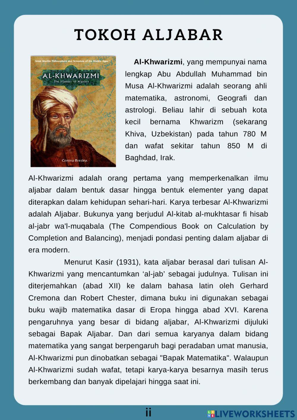 Aljabar 1 Aljabar 1