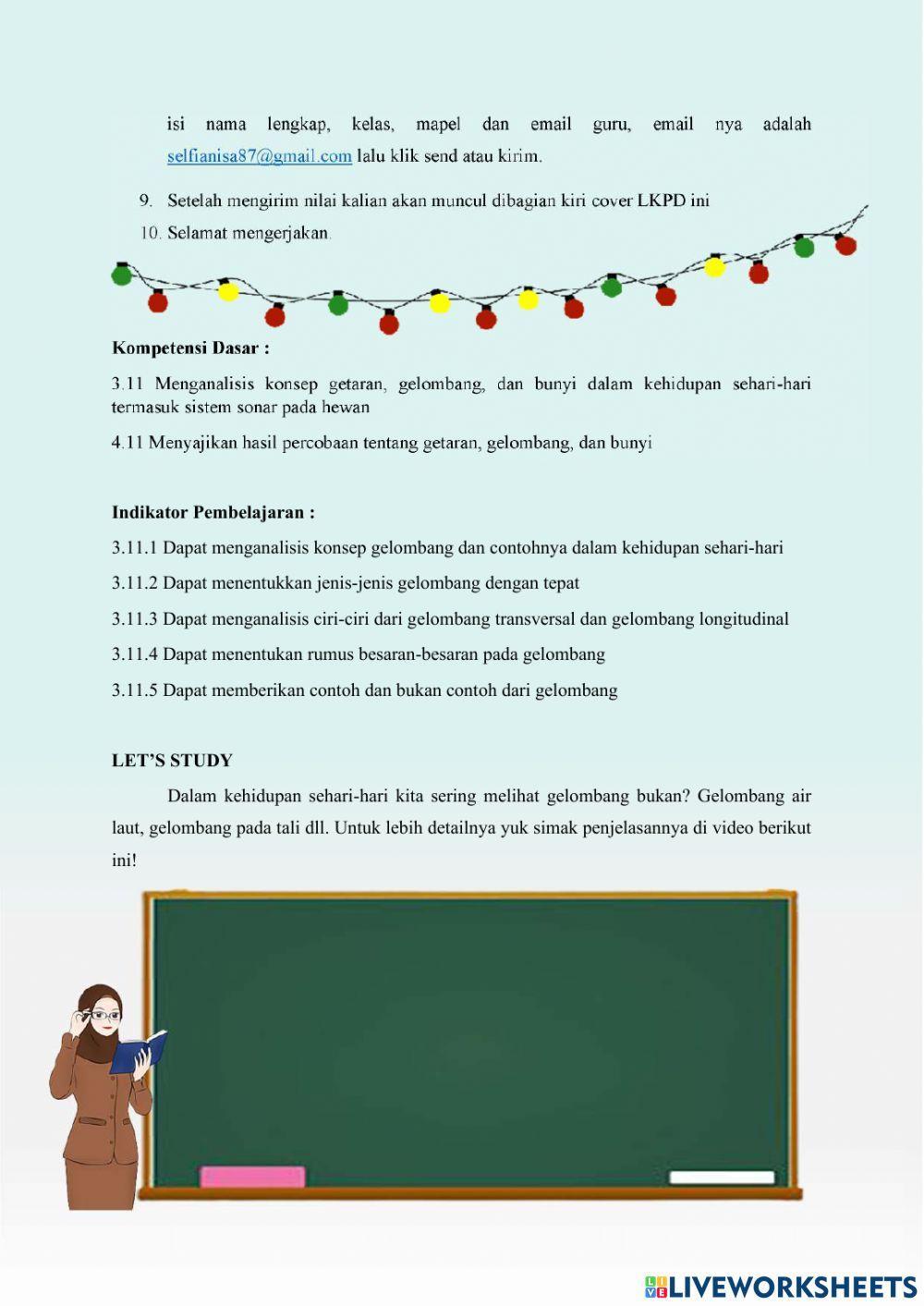 E-LKPD 2 Materi Gelombang kelas VIII SMP-MTs