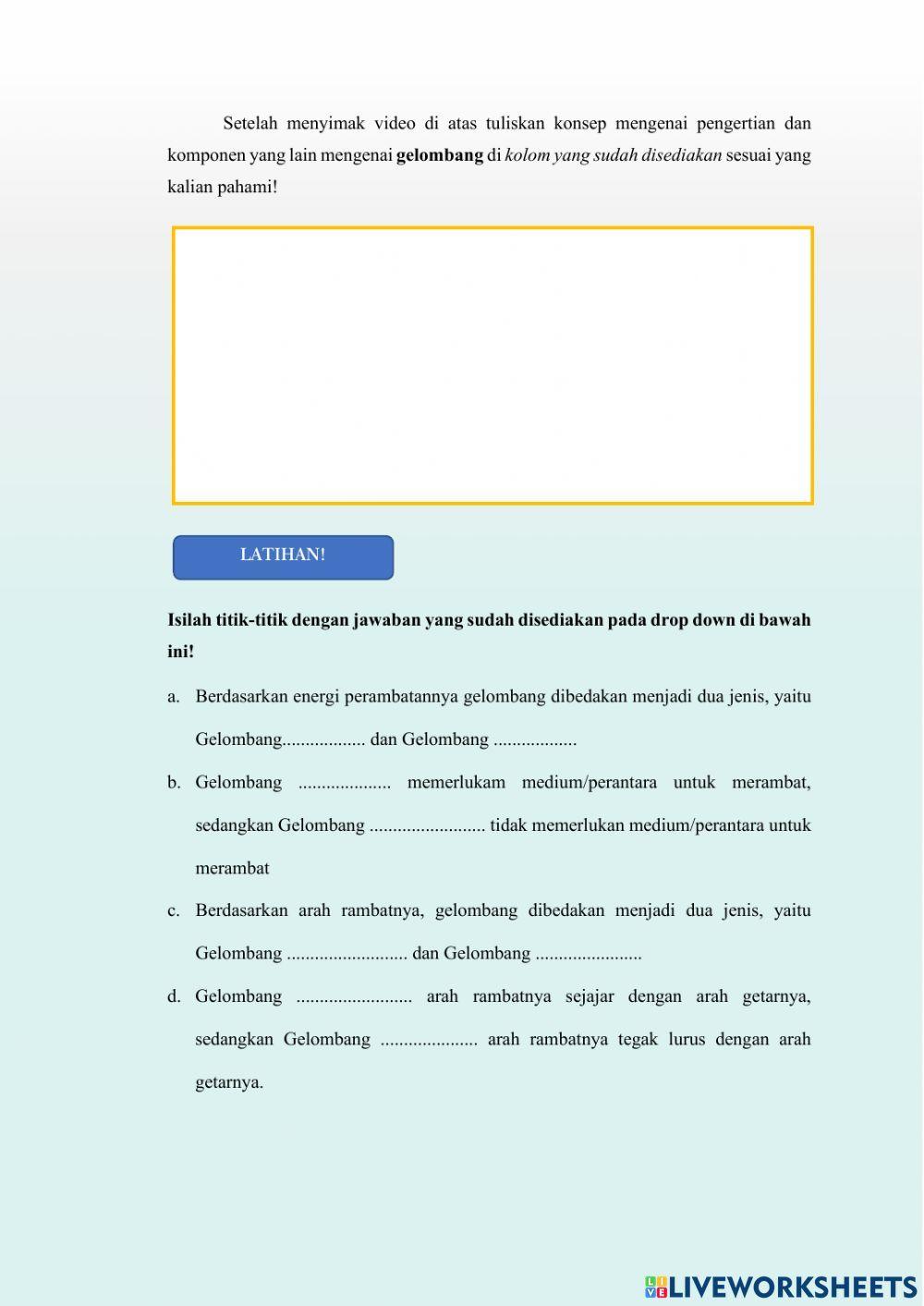 E-LKPD 2 Materi Gelombang kelas VIII SMP-MTs
