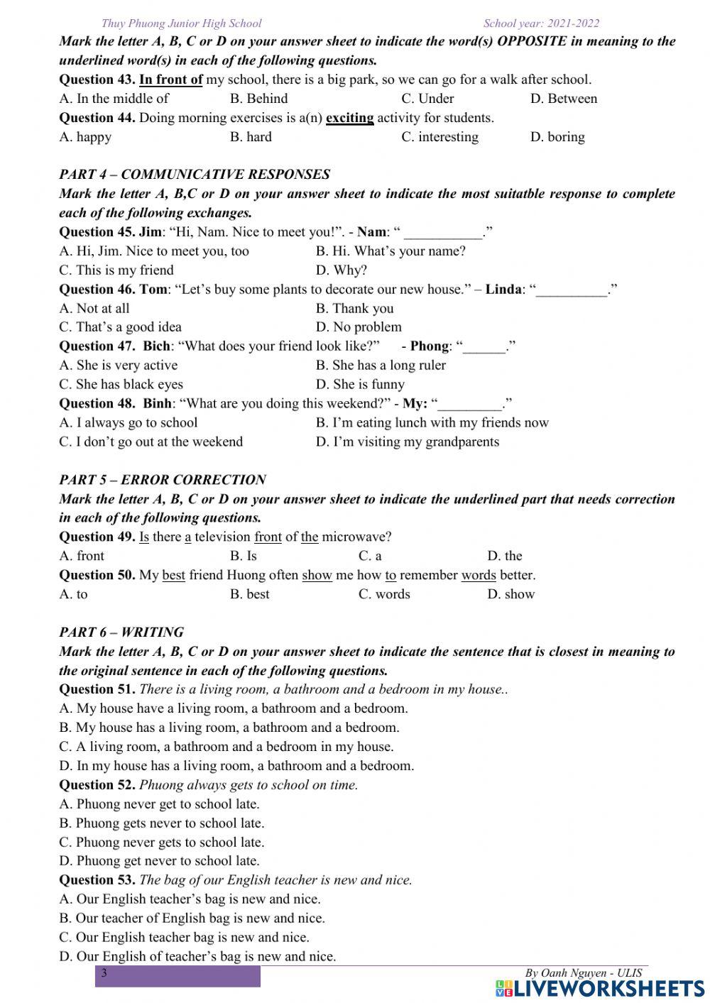G6-Revision for test