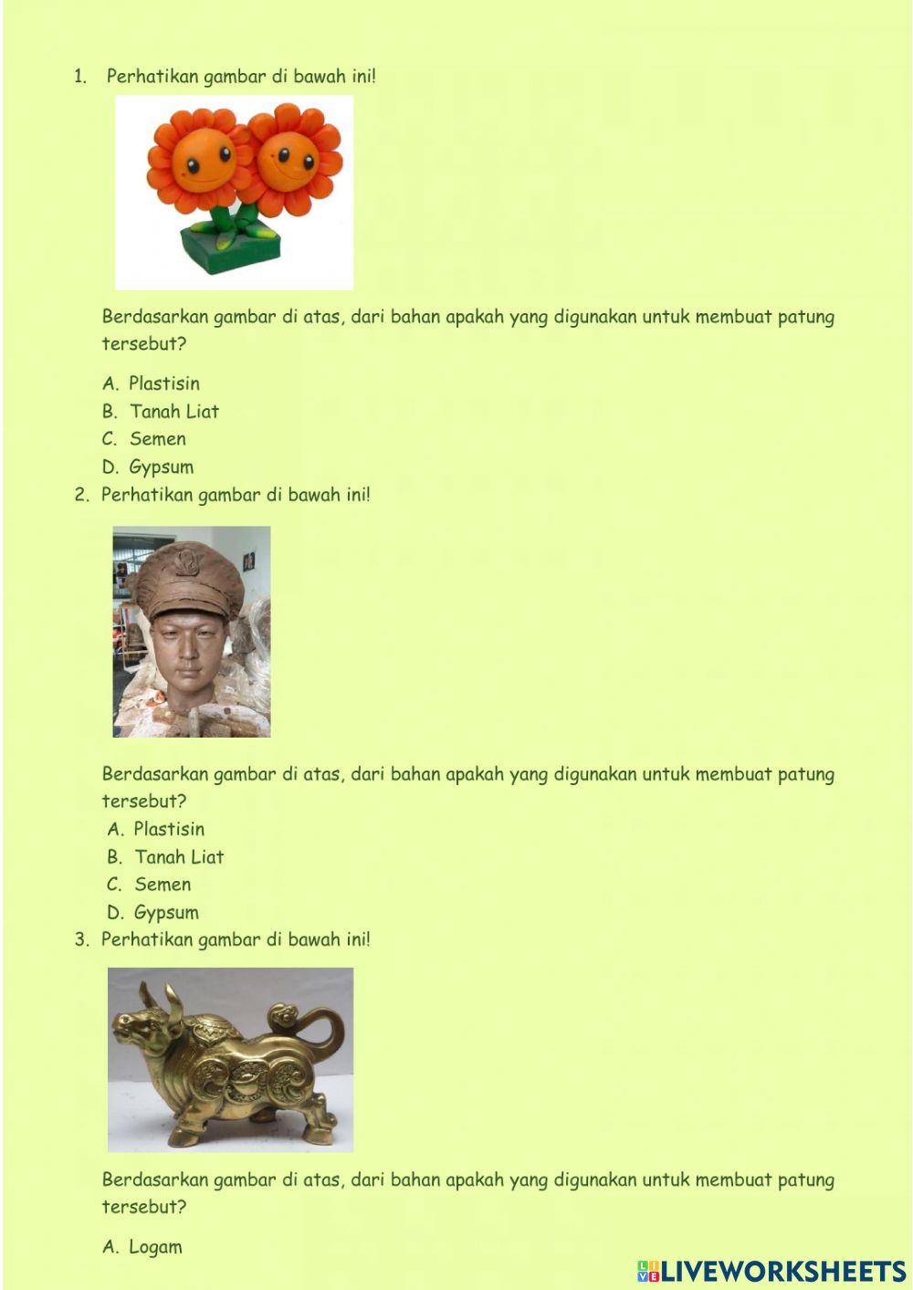 Post test seni patung