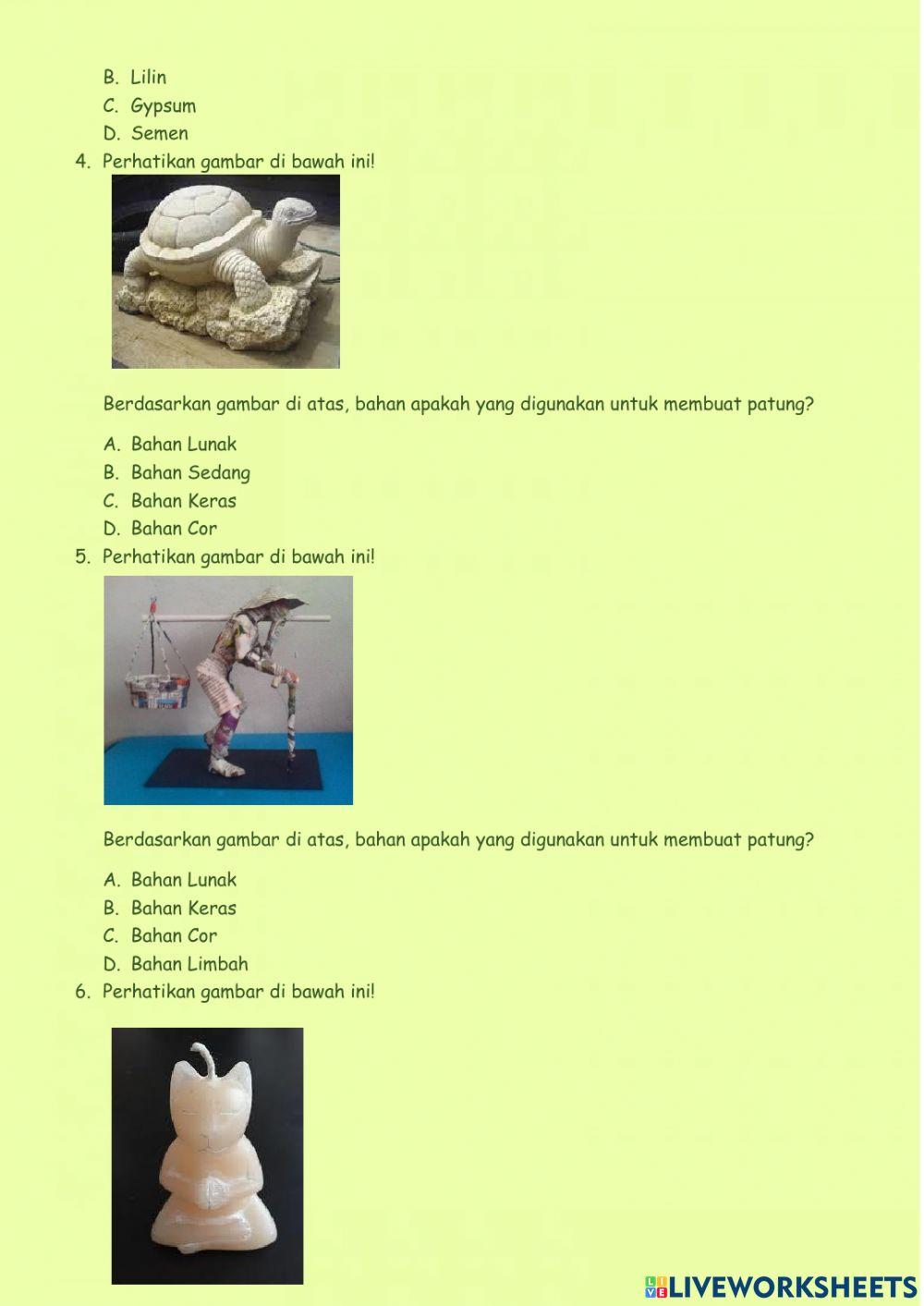 Post test seni patung