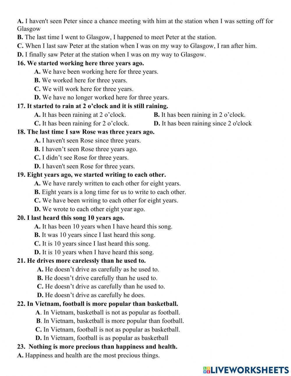 Revision for the 1st term test – no7 (grade 12)