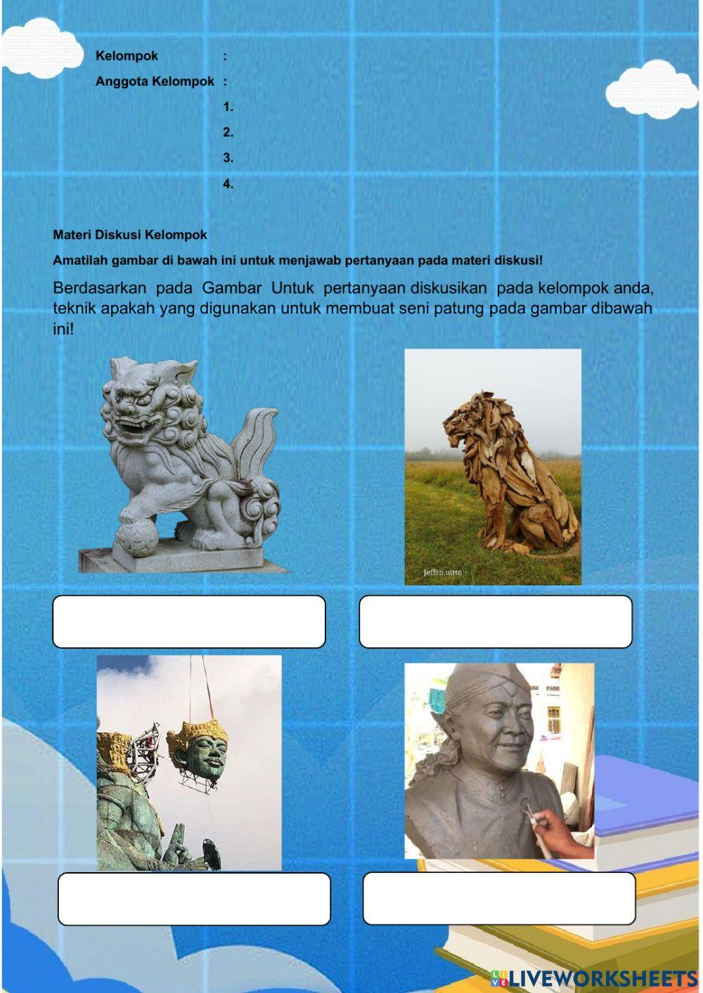 Lembar kerja diskusi siswa seni patung