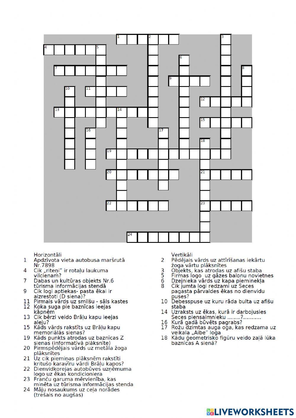 Orientēšanās ar krustvārdu mīklu