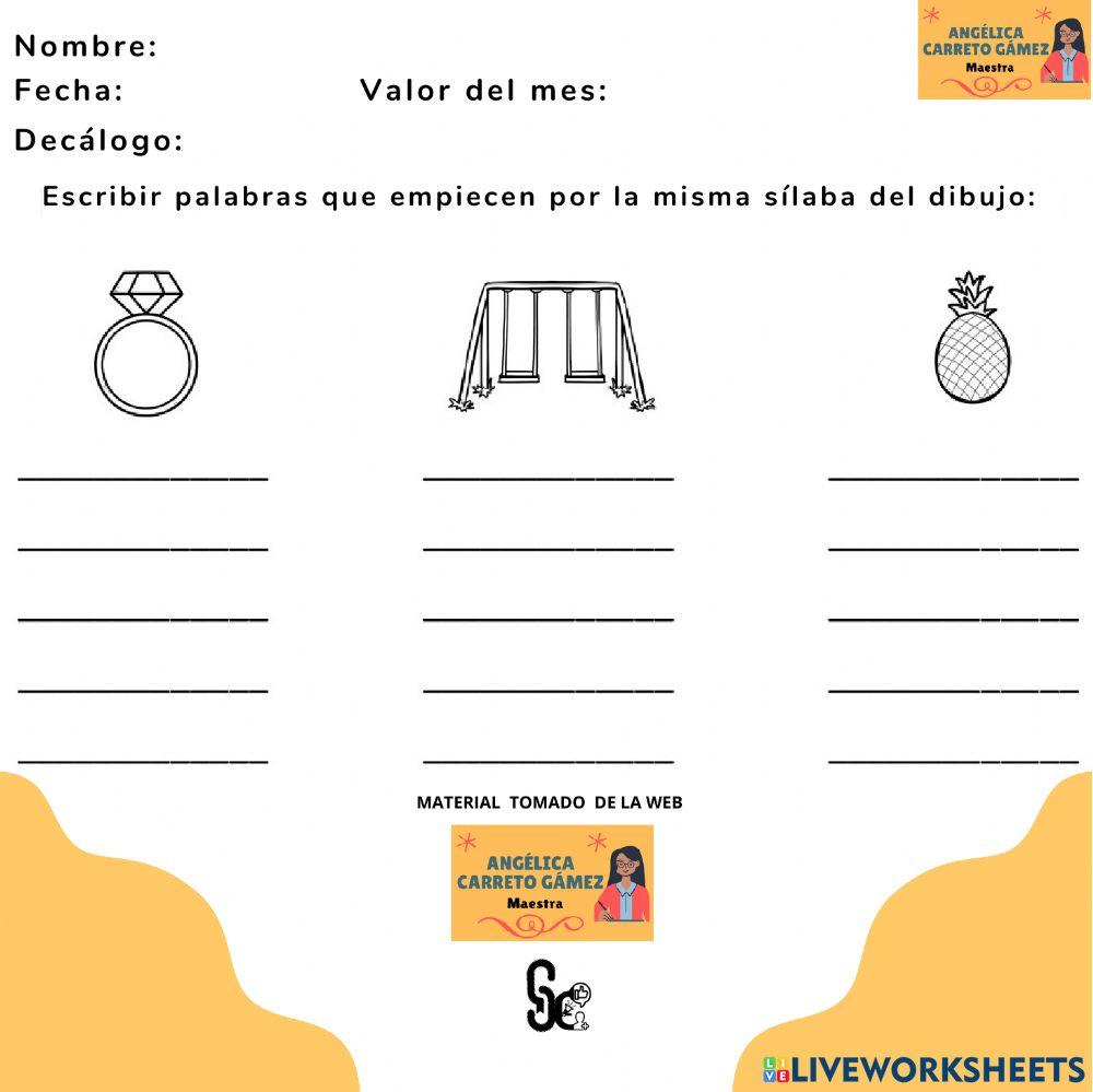 Palabras que inician igual