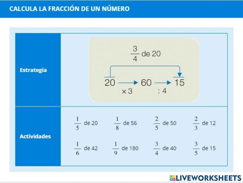 3.2 Calcular la fracción de un número