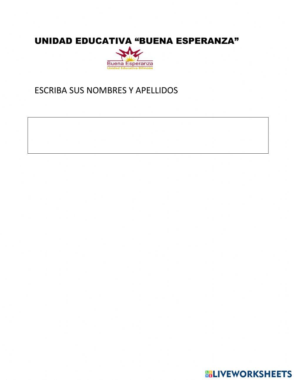 Escribo mi nombre y apellidos