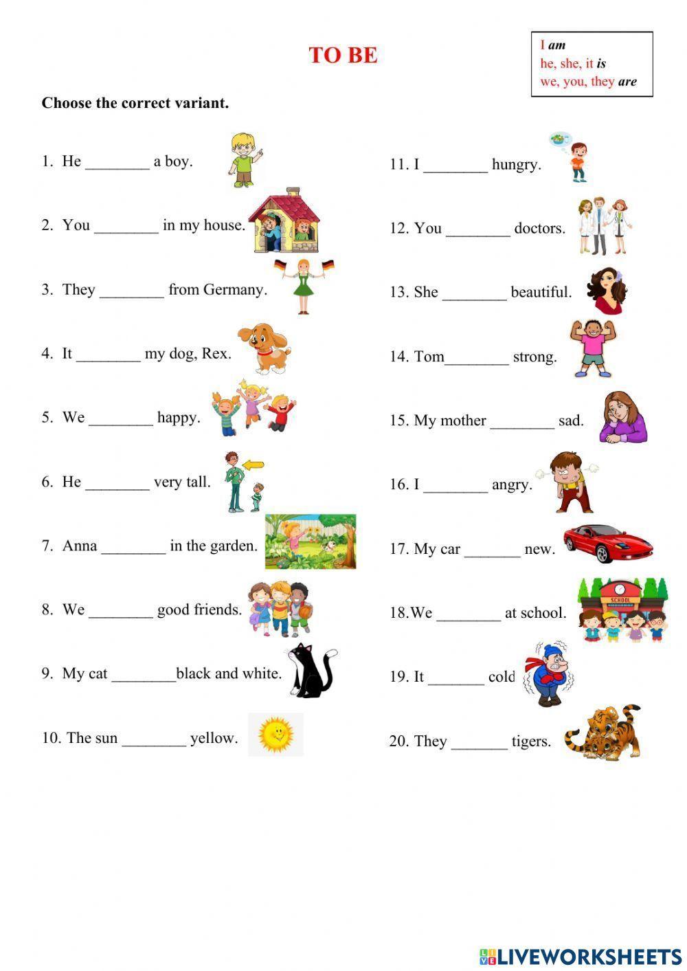 1589828 verb to be jenny1309 liveworksheets