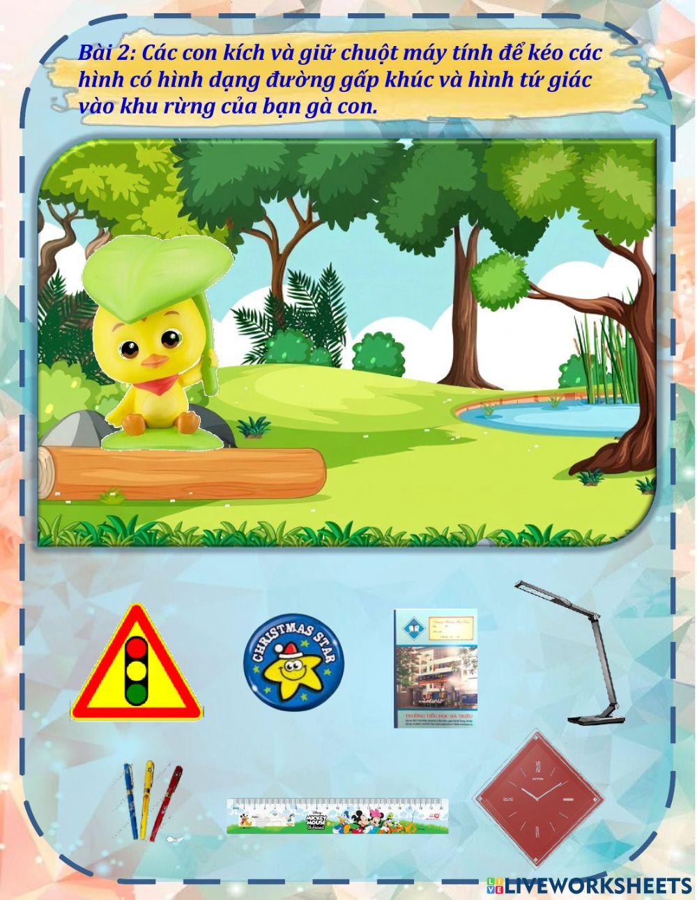 Thư viện mở: Toán lớp 2- Bài đường gấp khúc hình tứ giác