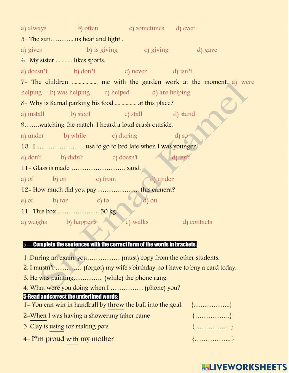 Prep 2 Unit 4 O level