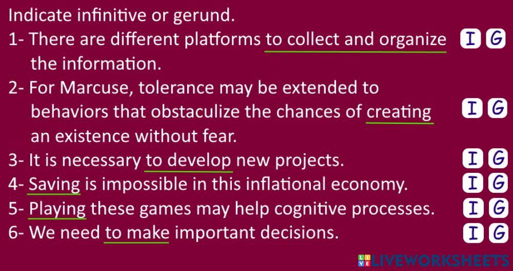 Gerunds and infinitives