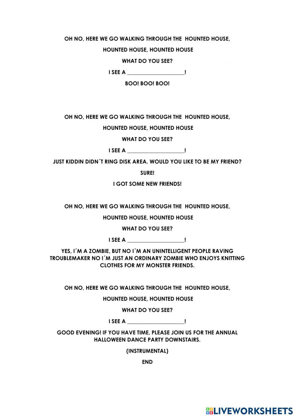 The hounted house song halloween