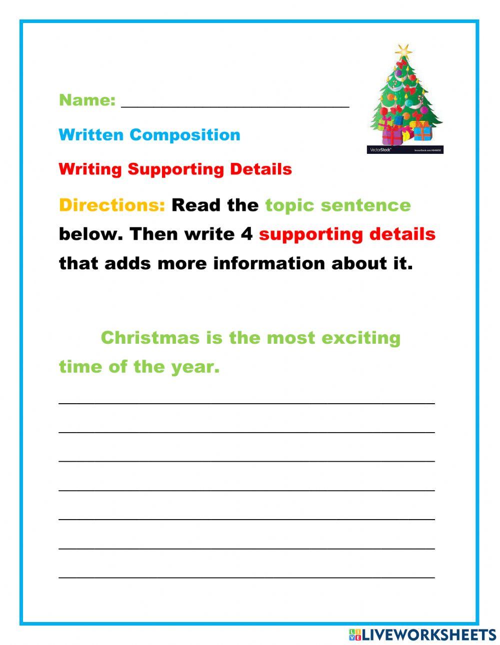Writing Supporting Details