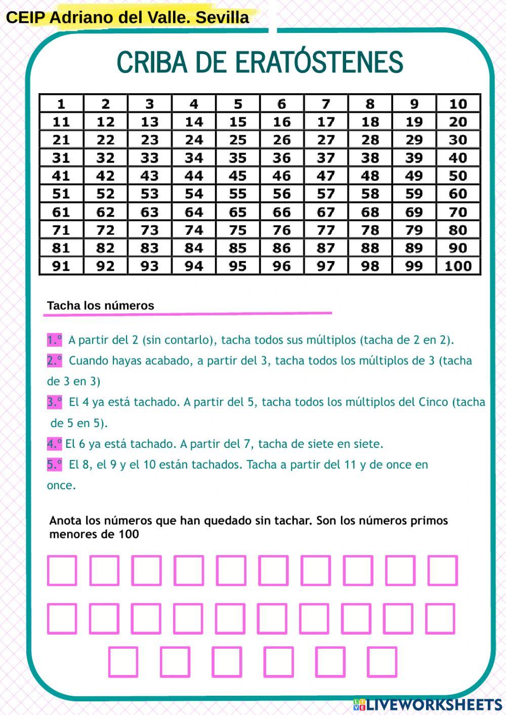 Criba de Eratóstenes