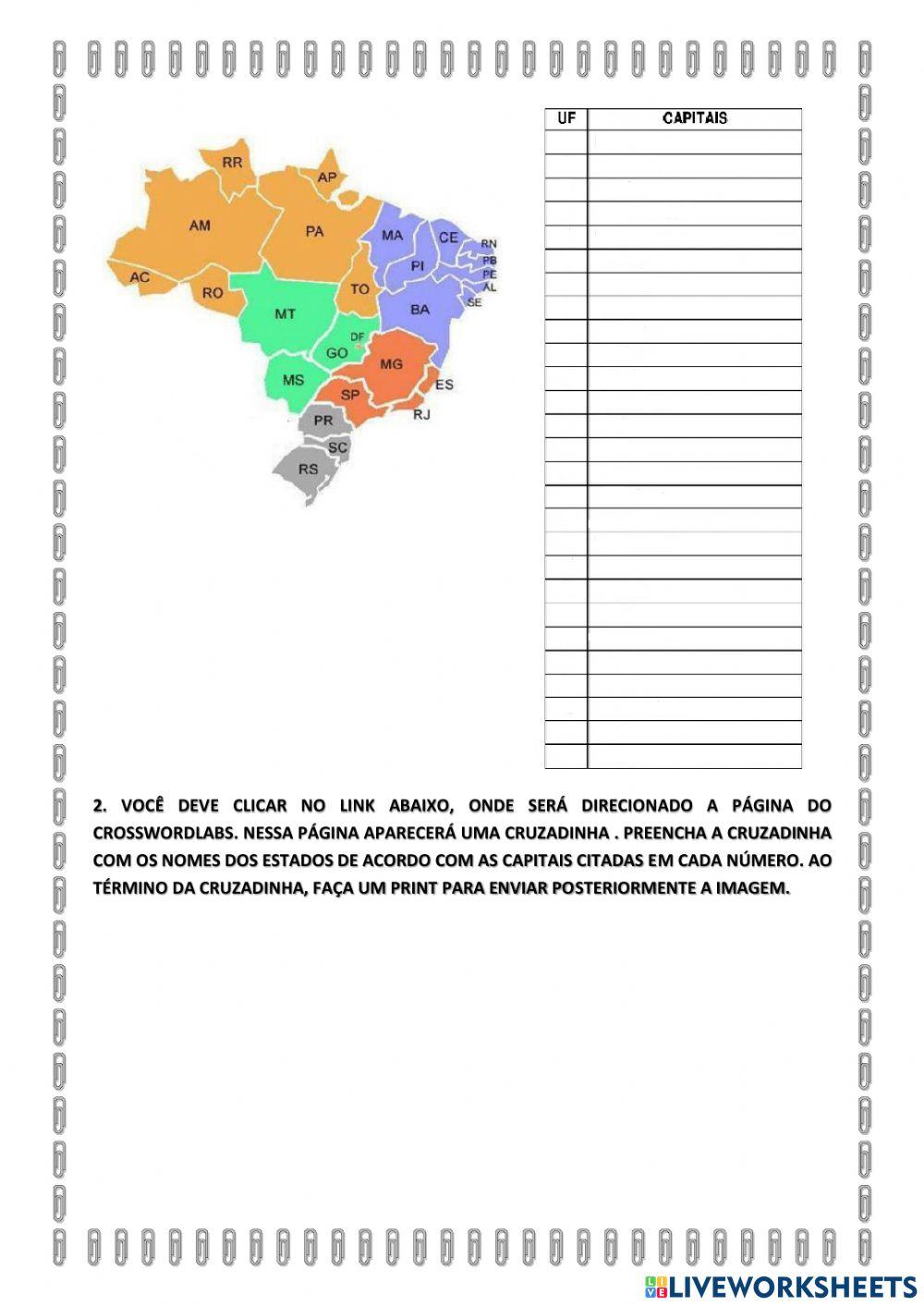 Os Estados e as capitais - Parte III