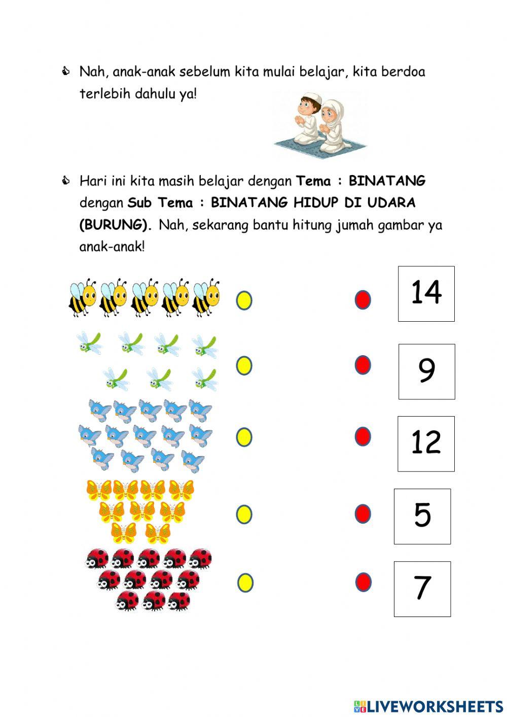 Tema binatang yang terbang