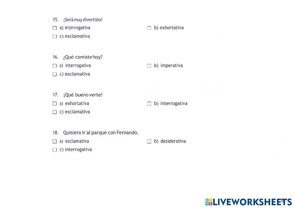 Taller Gramática 8vo