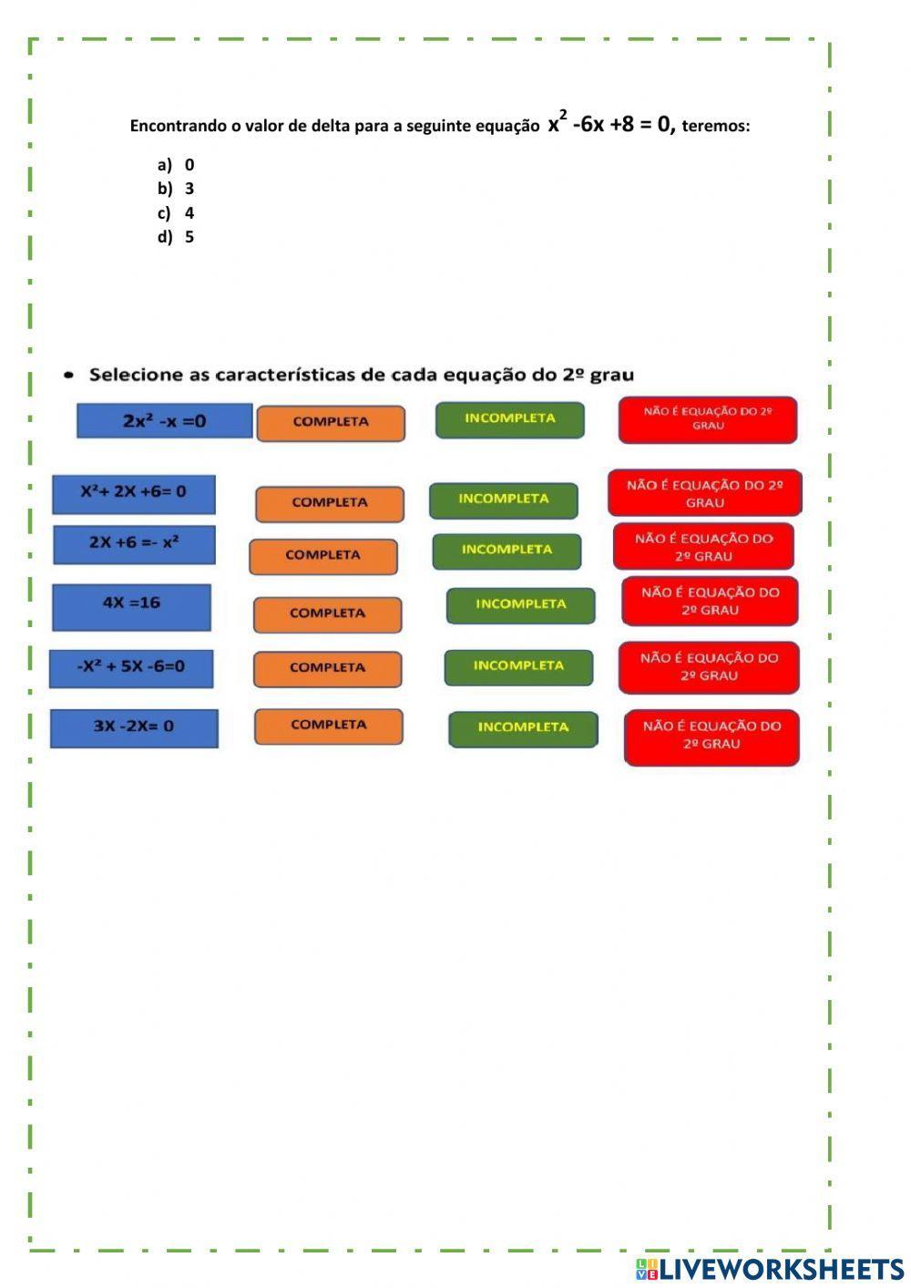 Equação do 2º grau