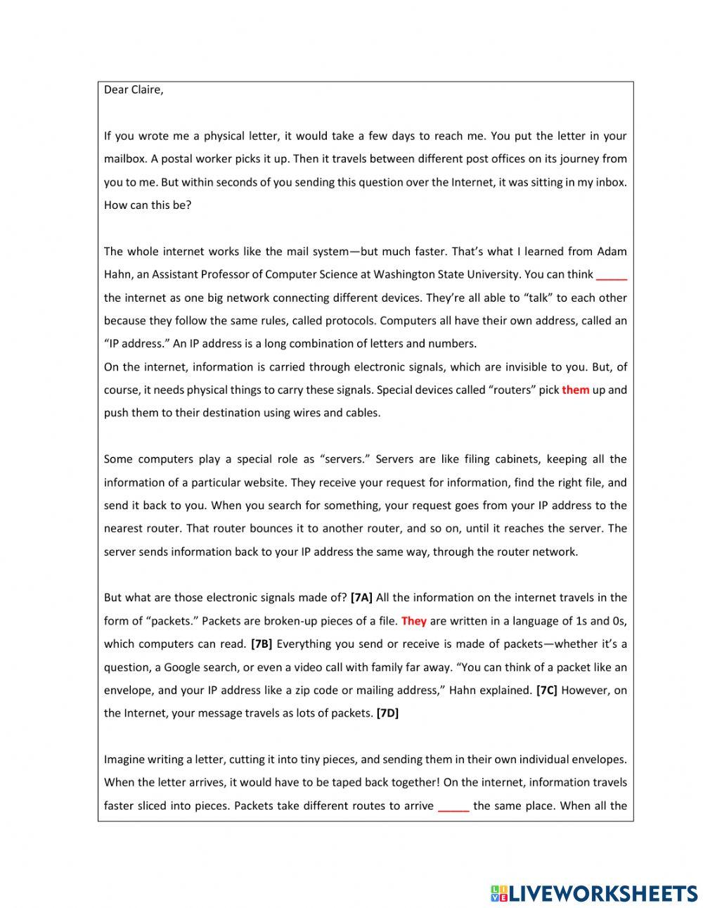 Processes:The Internet